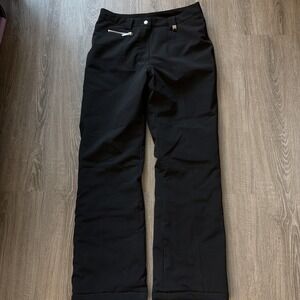 NILS Sportswear Ski Snowboard Pants Sz 8 Womens Black Insulated Lined
